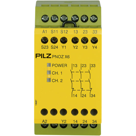 PILZ PNOZ X6 24VAC 24VDC 3n/o Schaltgeräte P/N: 774729