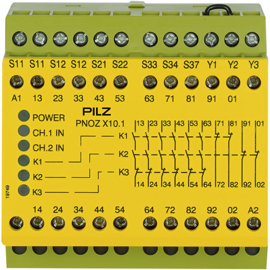 PILZ PNOZ X10.1 24VDC 6n/o 4n/c 6LED Schaltgeräte P/N: 774749