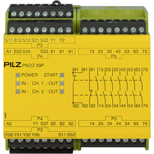 PILZ PNOZ X9P 24VDC 7n/o 2n/c 2so Schaltgeräte P/N: 777609