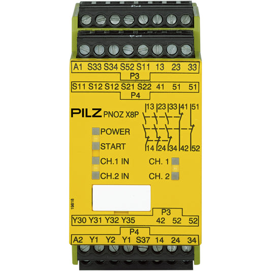 PILZ PNOZ X8P 24 VDC 3n/o 2n/c 2so Schaltgeräte P/N: 777760