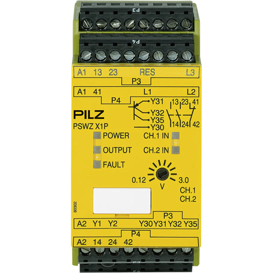 PILZ PSWZ X1P 3V /24-240VACDC 2n/o 1n/c 2so Schaltgeräte P/N: 777950