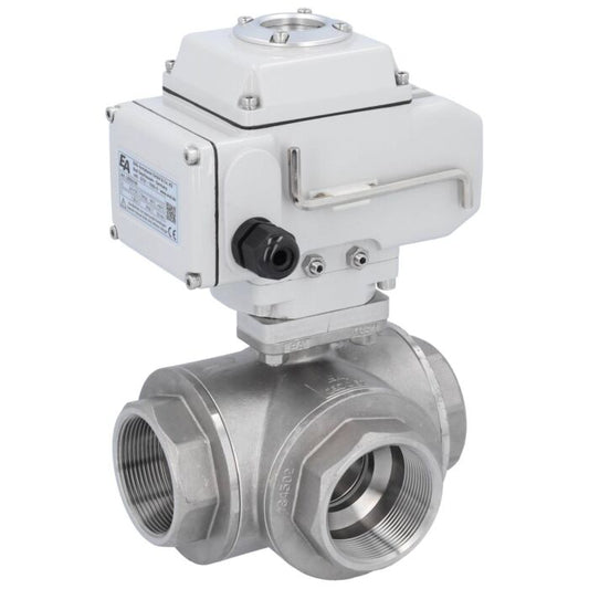 END Armaturen GD311528-LE102100, Kugelhahn-GD, 2", mit Antrieb LE10 Edelst./PTFE-FKM, T-Bohrung, 24V DC,Laufzeit 30sek