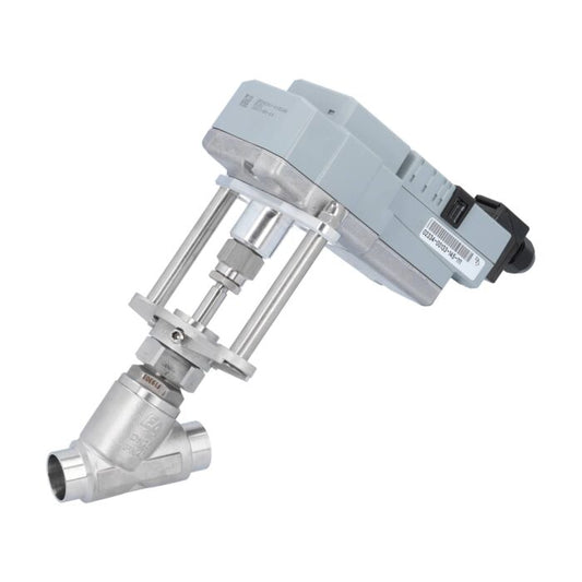 END Armaturen EBKL2D31X271020/04, Motorregelventil, DN20, Schrägsitzgehäuse, RK Edelstahl/PTFE, 24VAC/DC, St-R=Stetige Regelung