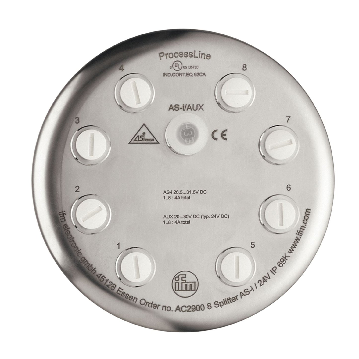 IFM AC2900 - AS-Interface ProcessLine module ProcessLine 8 SB IP69K