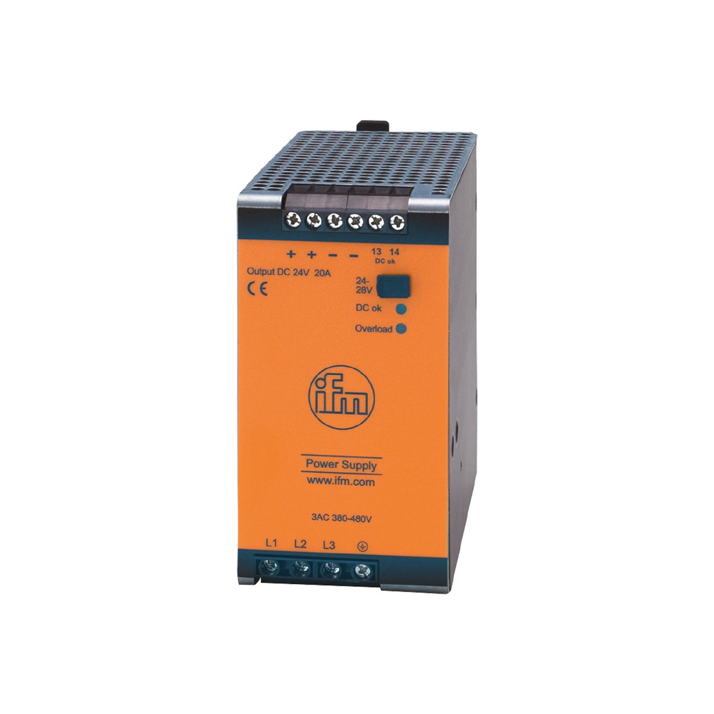 IFM DN4034 - Switched-mode power supply 24 V DC PSU-3AC/24VDC-20A