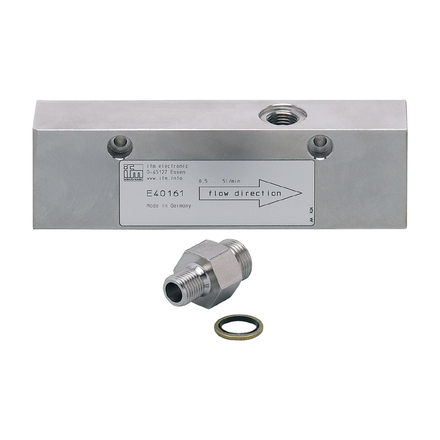 IFM E40161 - Process adapter for small volumetric flow quantities ADAPTBLOCK D10 G1/4
