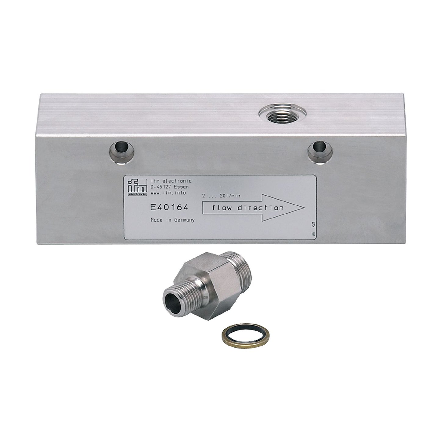 IFM E40164 - Process adapter for small volumetric flow quantities ADAPTBLOCK D27 G1