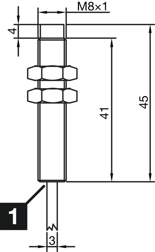 DI-Soric INS-M08-N02PS-2C, Inductive proximity sensor. INS-100 Standard, P\n:213131