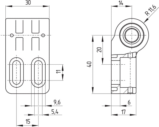 Schmersal FH 521 Sicherheitsschalter für drehbare Schutzeinrichtungen, sku: 101138414