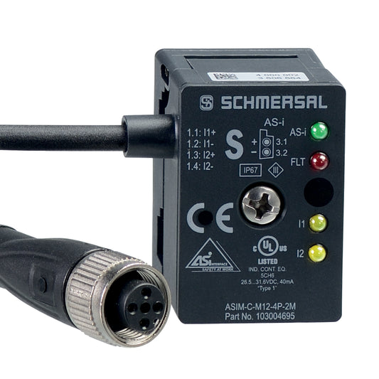 Schmersal ASIM-C-M12-4P-2M AS-Interface Safety at Work, sku: 103004695