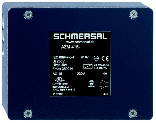 Schmersal AZM 415-11/11ZPKA 230VAC Sicherheitszuhaltungen, sku: 101167208