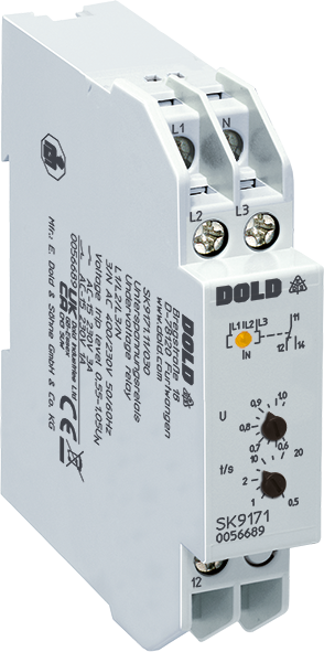 Dold SK9171.11 3/N AC110/63V 0,55-1,05UN, Undervoltage Relay, 3-phase, sku: 0061996