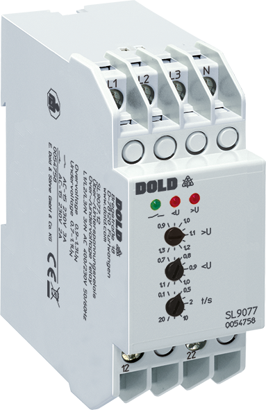 Dold SL9077.12/010 3/N AC400/230V ,1-20S, Over- and undervoltage relay, sku: 0055522