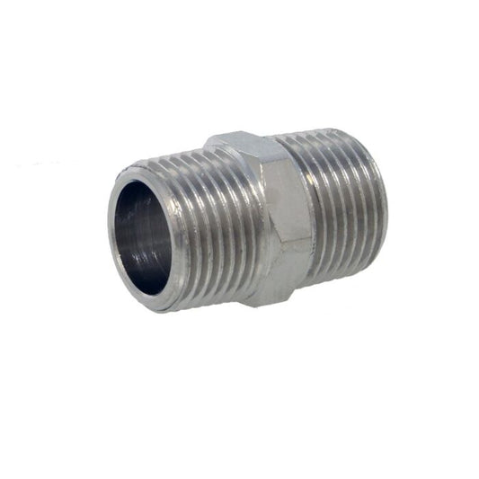 END Armaturen A121414, Doppelnippel-konisch 1/4"-1/4" Messing-vernickelt