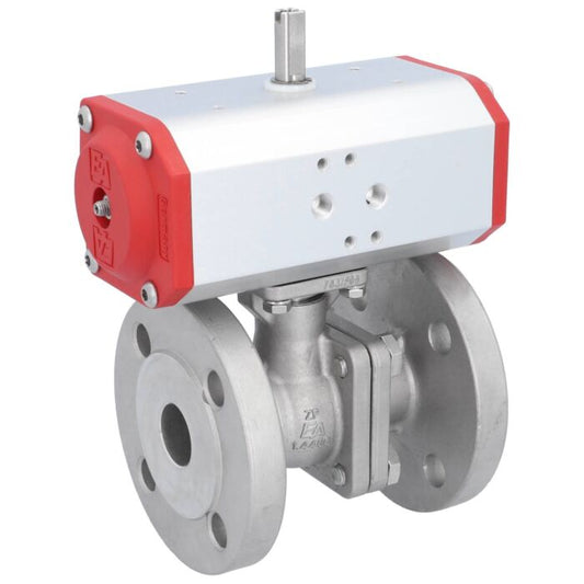 END Armaturen ZP311004-ED620552, Kugelhahn-ZP, DN25, m. Antrieb-ED, DW55 Edel.1.4408/PTFE-FKM, doppeltwirkend