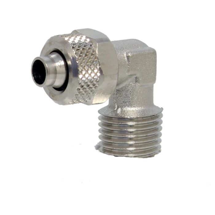 END Armaturen C160518, Winkel-Einschrb.-konisch D05-1/8", Schraubverschrbg. Ms-vernickelt