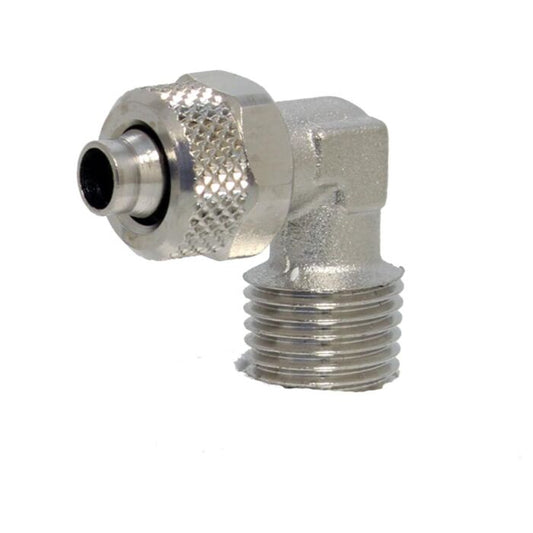 END Armaturen C160518, Winkel-Einschrb.-konisch D05-1/8", Schraubverschrbg. Ms-vernickelt