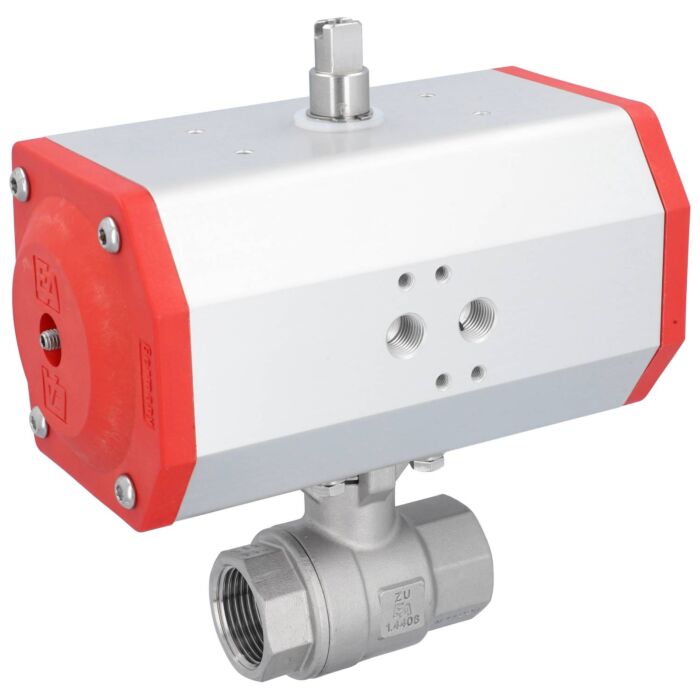 END Armaturen ZU310025-EE620702, Kugelhahn ZU 1", mit Antrieb EE, EW70 Edelstahl/PTFE-FKM, federrückstellend