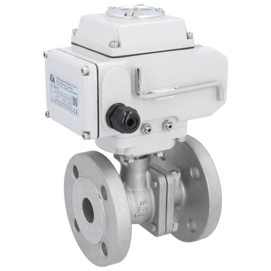 END Armaturen ZP311004-LE054100, Kugelhahn-ZP, DN25, mit Antrieb LE05, 230V AC Edelstahl 1.4408, PTFE-FKM, Laufzeit ca. 20sek.