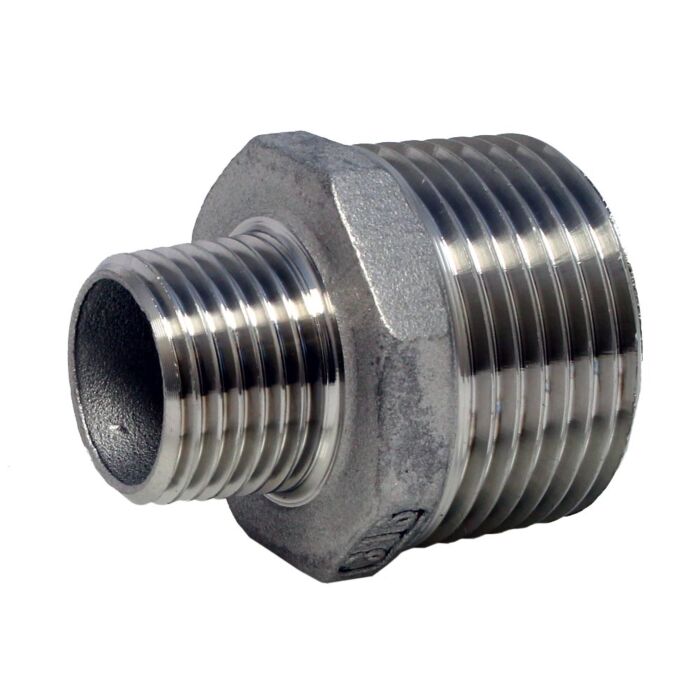 END Armaturen FG122220, Doppelnippel red.(konisch) 3/8" - 1/8" (DIN2999) Edelstahl 1.4408