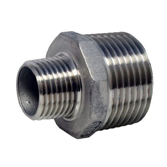 END Armaturen FG122320, Doppelnippel red.(konisch) 1/2" - 1/8" (DIN2999) Edelstahl 1.4408