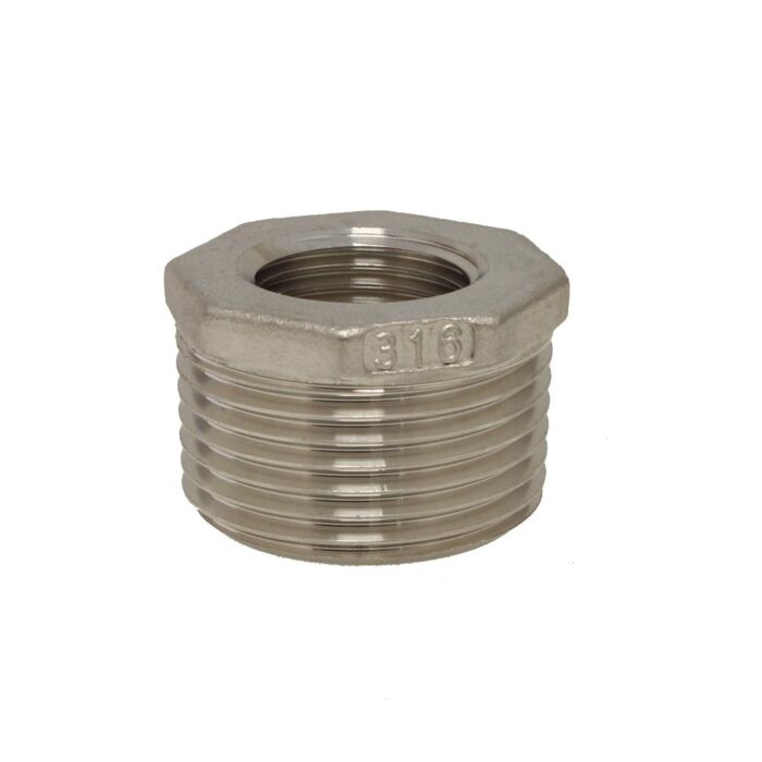 END Armaturen FG182322, Reduzierstück 1/2" - 3/8" (DIN2999) Edelstahl 1.4408