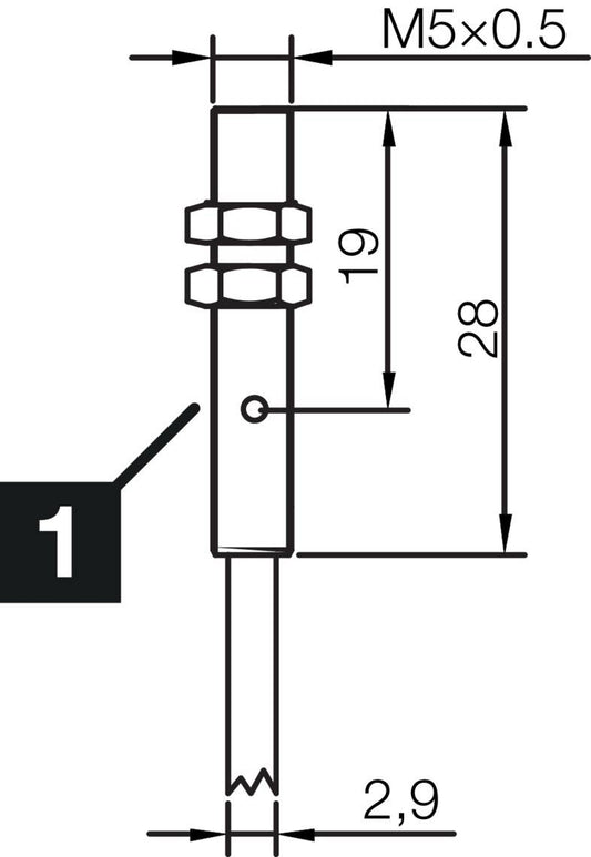 DI-Soric INSM-M05-B0.8PO-2C, Inductive. Proximity sensors. INM-100 Miniat., P\n:213223