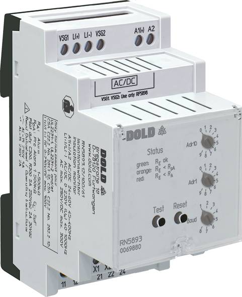 Dold RN5893.12/100/61 AC/DC100-240V 5µF, Insulation Monitor, sku: 0069881