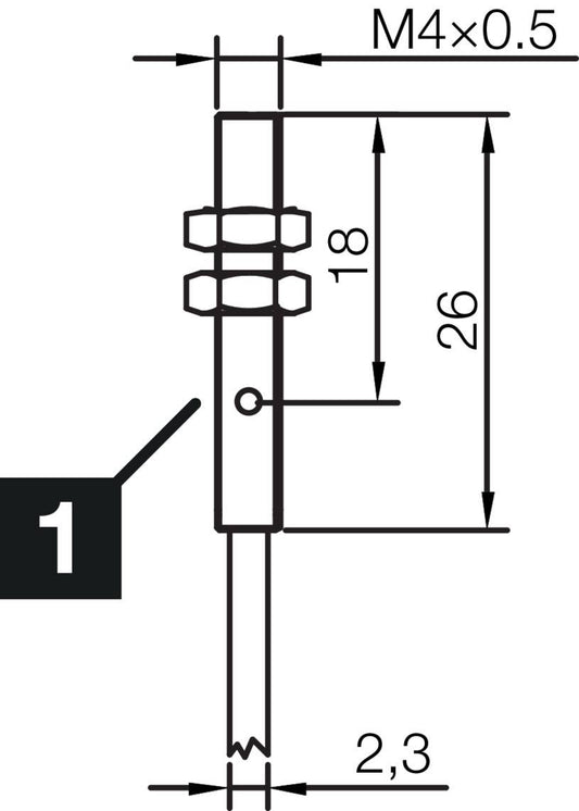 DI-Soric INSM-M04-B0.8NS-2C, Inductive. Proximity sensors. INM-100 Miniat., P\n:213198