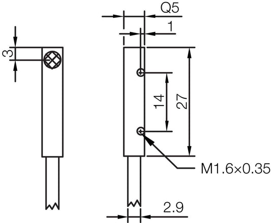 DI-Soric INSM-Q05-B0.8PO-2C Inductive proximity sensor INM-100 Miniatur 213243