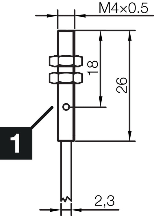 DI-Soric INSM-M04-B0.8PS-2C, Inductive. Proximity sensors. INM-100 Miniat., P\n:213197