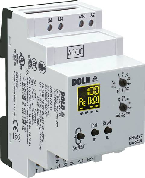 Dold RN5897.12/61 AC/DC24-60V 15K-100K, Insulation Monitor, sku: 0070035