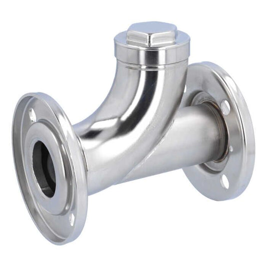 END Armaturen KR320008, Kugelrückschlagventil DN65 FL-PN16, max. 10bar Edelstahl/Aluminium-NBR/NBR, Temp.: 0-90°C