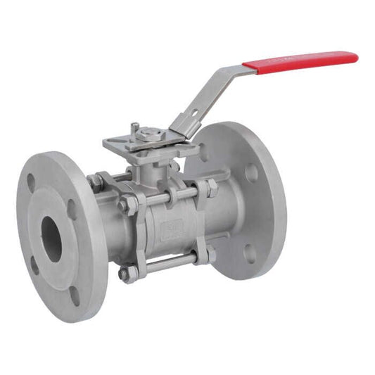 END Armaturen MA311007, Kugelhahn 3-tlg., DN50, PN40, 1.4408/PTFE-FKM ISO 5211, Flansch, Baulänge EN558-28-F1