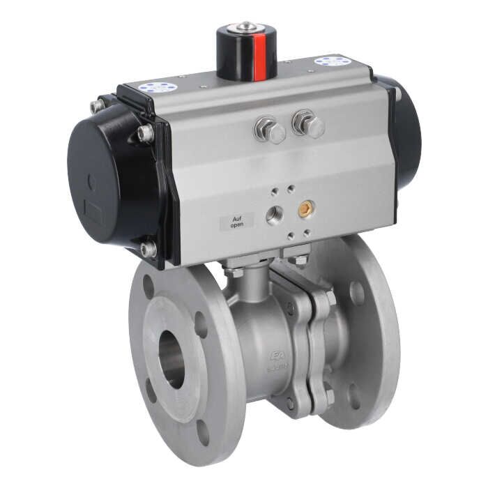 END Armaturen MP311006-OE620852, Kugelhahn-MP, DN40, mit Antrieb-OE, EW85 Edelstahl 1.4408, PTFE-FKM, federrückstellend