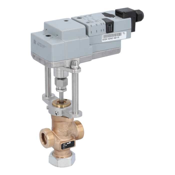 END Armaturen RBKG2D201271015.2/04, 2-Wege-Motorregelventil, DN15, Außengewinde G11/8" Rg/Metall-EPDM, PN16, 24V AC/DC, Kvs=1m³/h