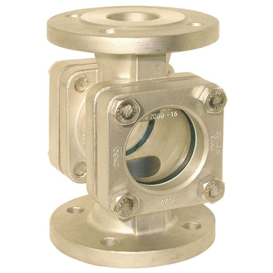 END Armaturen SG300009, Schauglas DN80, Edelstahl 1.4408, PN16 Deckelscheibe: Natronkalkglas DIN8902