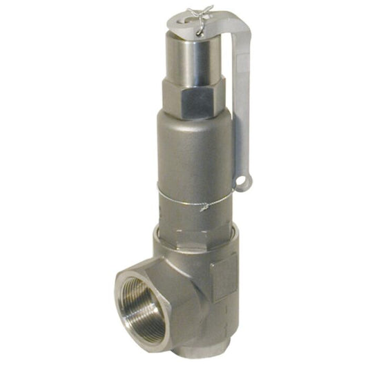 END Armaturen SV320026/L, Sicherheitsventil, Eingang 11/4" - Ausgang 2" Edelstahl/NBR, mit Lüftehebel