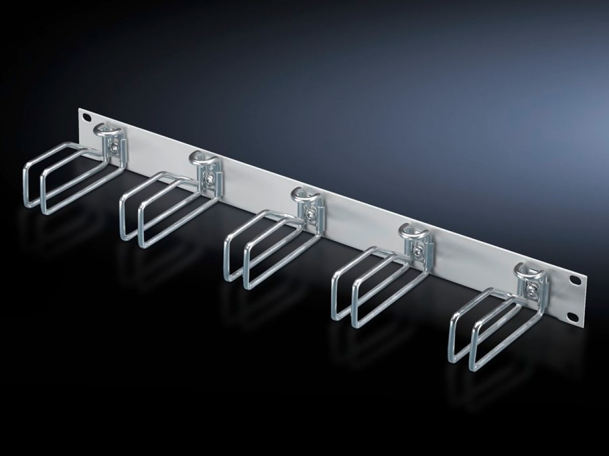 Rittal DK 7257.035, Cable management panel with steel rings