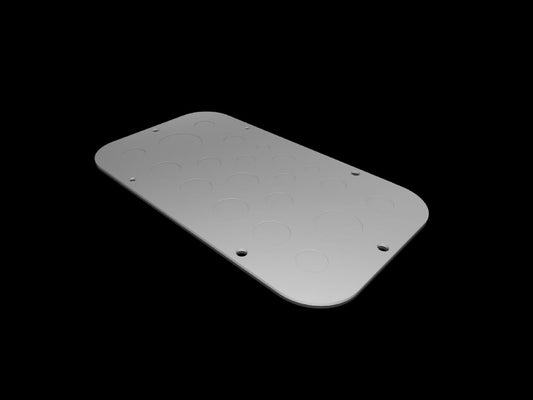 Rittal AX 2571.100, Metal gland plate with metric knockouts, for AX