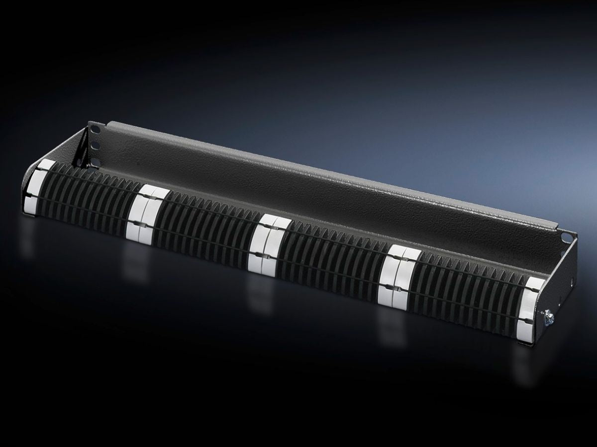 Rittal DK 5302.203, Fibre-optic cable management panel, 1 U 482.6 mm (19")