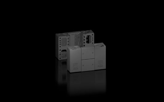 Rittal VX 8660.020, Base/plinth corner pieces with base/plinth trim panels, front and rear for base/plinth system VX, sheet steel