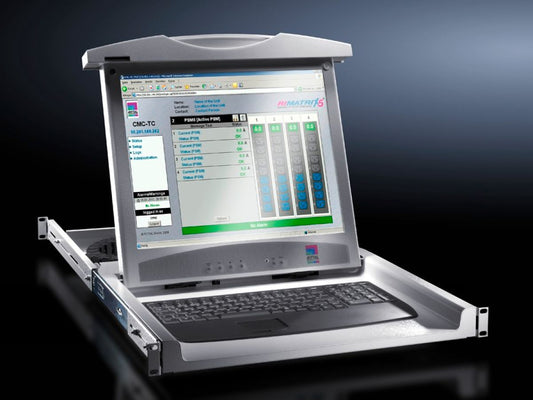 Rittal DK 9055.410, Monitor/keyboard unit with 17" TFT display and VGA/DVI connection