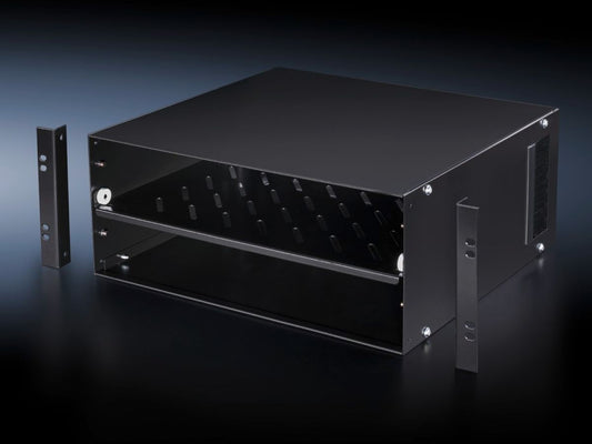 Rittal DK 5501.900, Small equipment box, 4 U, shielded for one 482.6 mm (19") mounting level