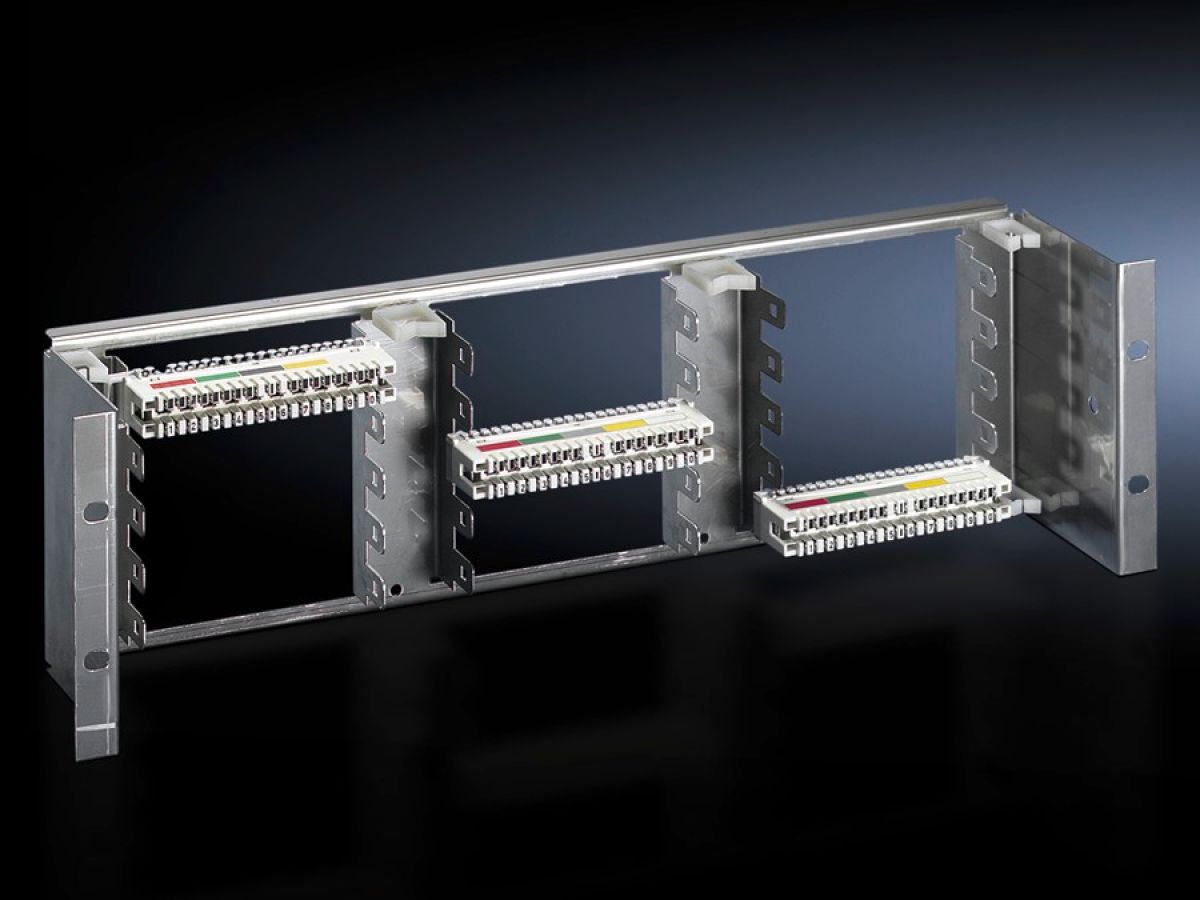 Rittal DK 7050.100, Support unit, 3 U for LSA-Plus strips, max. 150 paired wires
