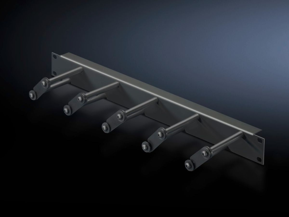 Rittal DK 5502.225, Cable management panel with cable routing bars for horizontal cable management