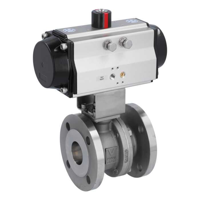 END Armaturen VS311010-OE621402, Kugelhahn-VS, DN100, mit Antrieb-OE, EW140 1.4408/PTFE-FKM-Graphit, federrückstellend