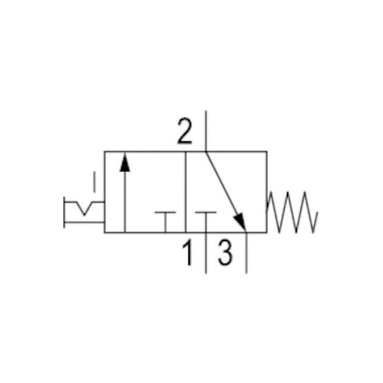 Aventics 0820019968, 3/2-Wegeventil, DO22-3/2NC-SPEZ-NO_COIL