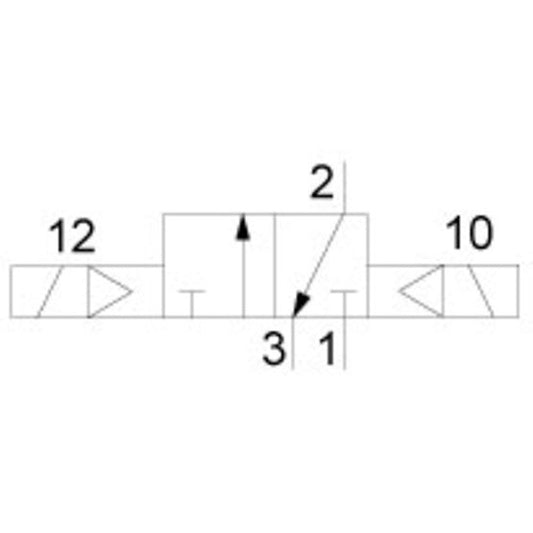 Aventics R414011833, 3/2-Wegeventil, Serie CD07-LT