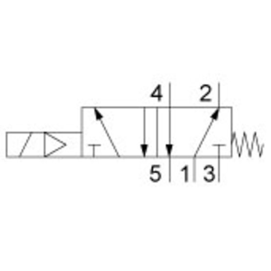 Aventics R414011879, 5/2-Wegeventil, Serie CD07-LT